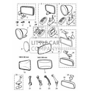 tekening onderdelen classic mini 203