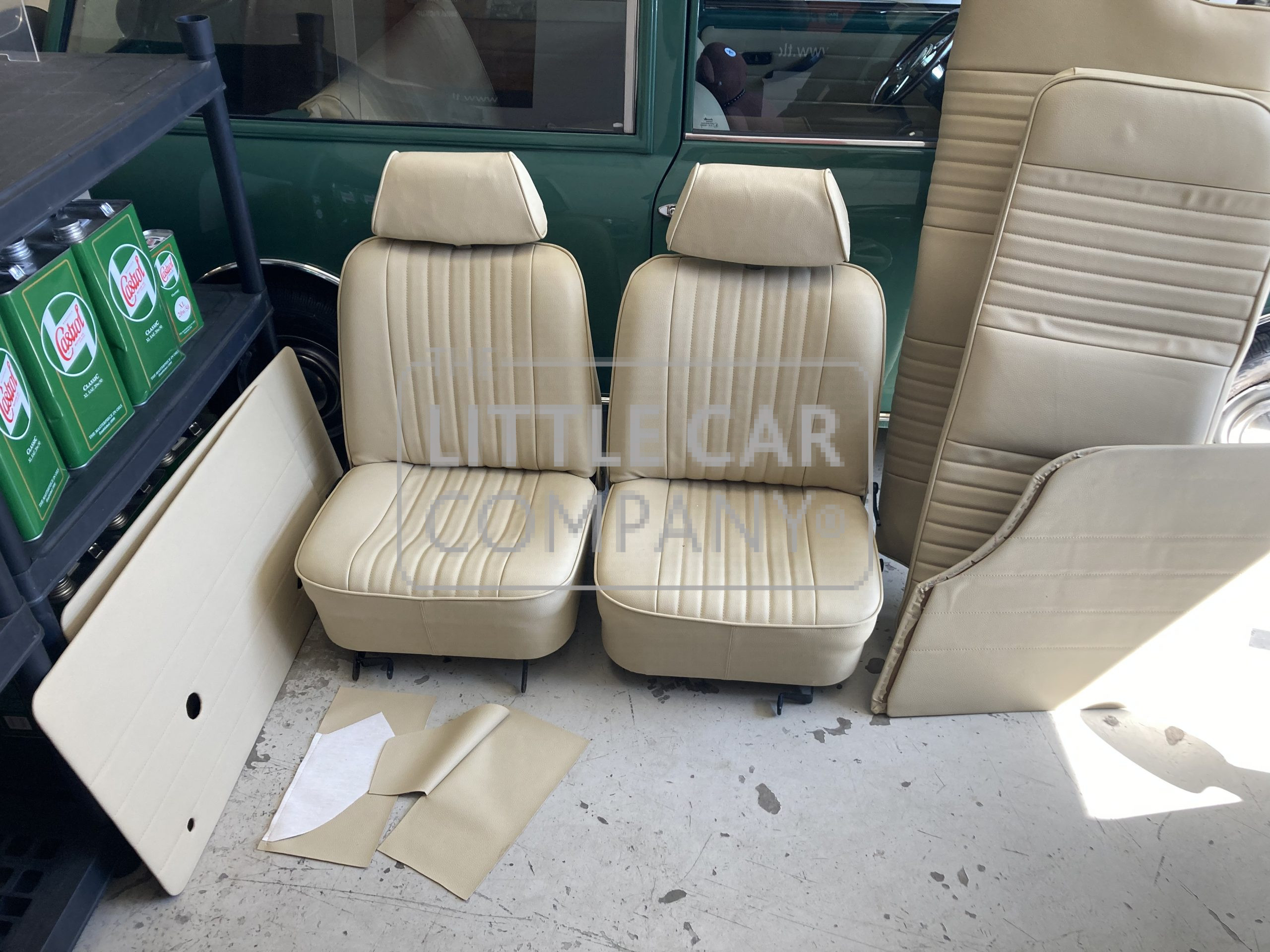classic mini interieur compleet nieuw met hoofdsteun