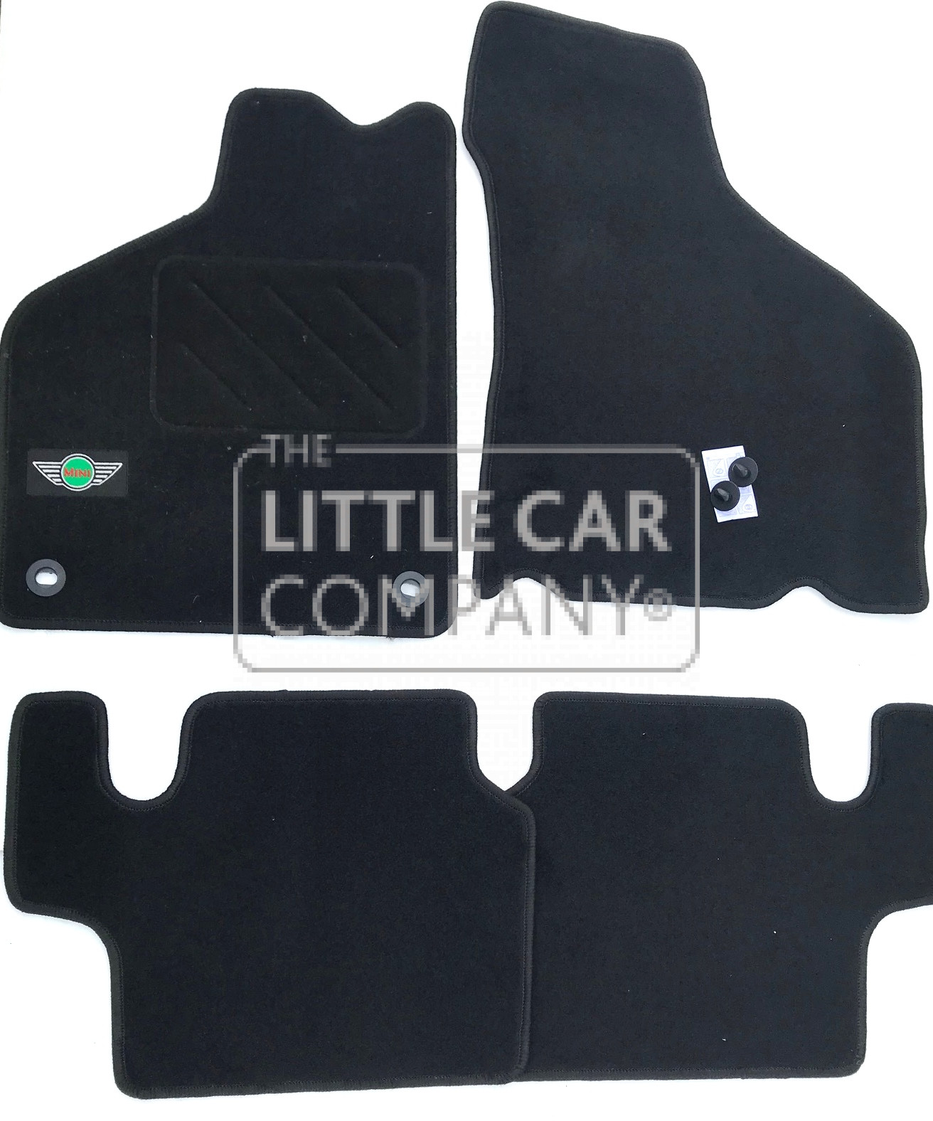 MATTEN SET CLASSIC MINI COOPER 4 DELIG LOGO GROEN