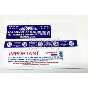 STICKER COOPERS SU UNIPART
