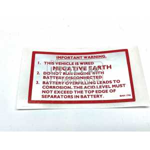 STICKER WARNING NEGATIEVE AARDE