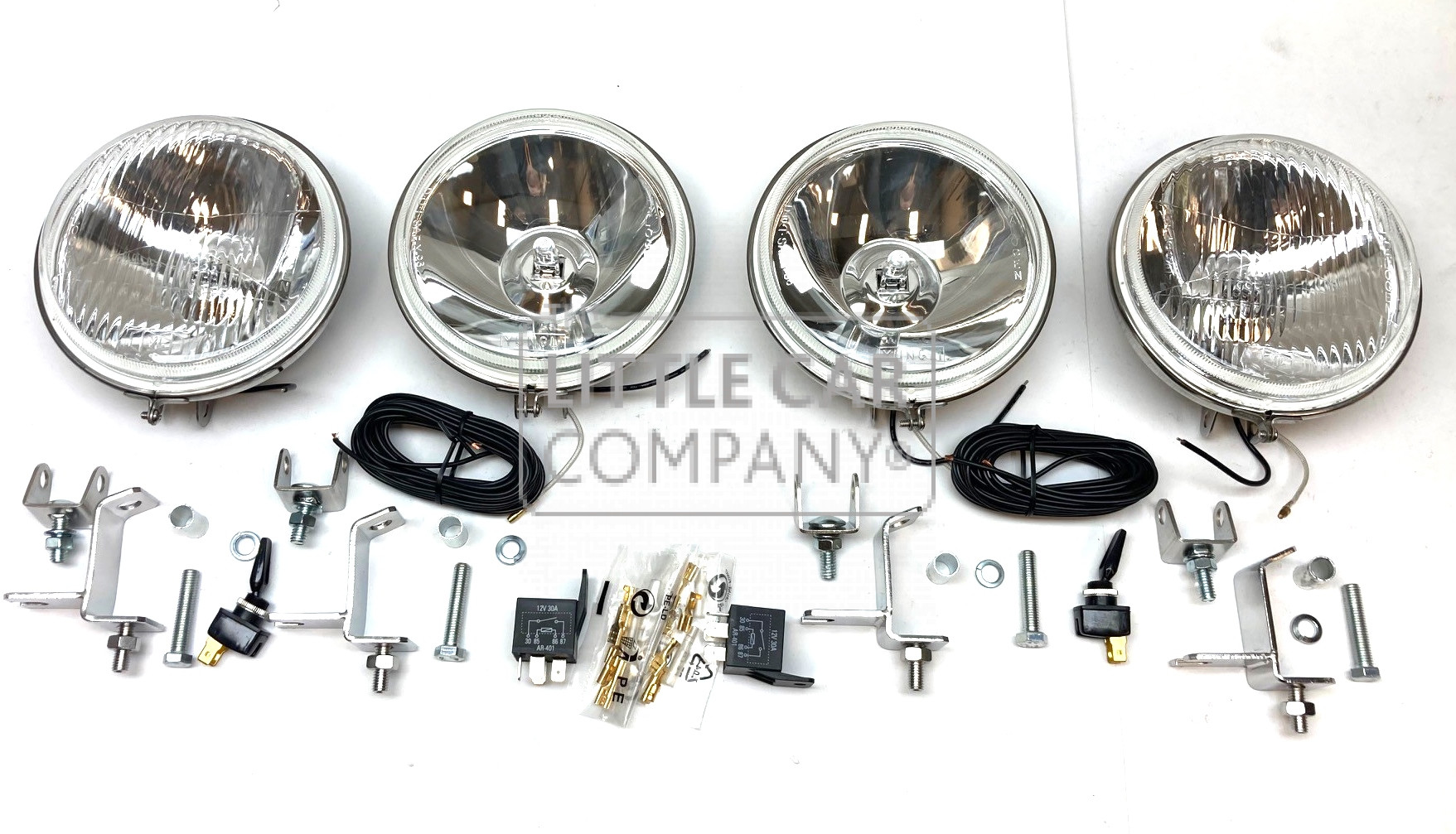 rvs verstraler / mistlampen set compleet