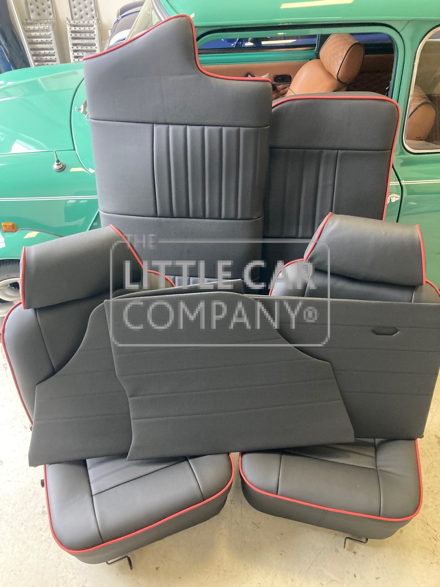 classic mini interieur compleet nieuw met hoofdsteun - Afbeelding 4