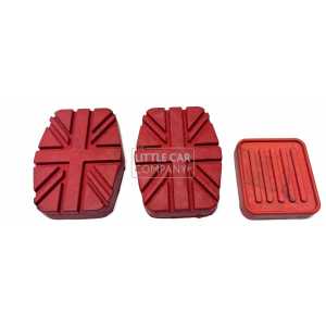 PEDALEN RUBBER SET 3 DELIG ROOD