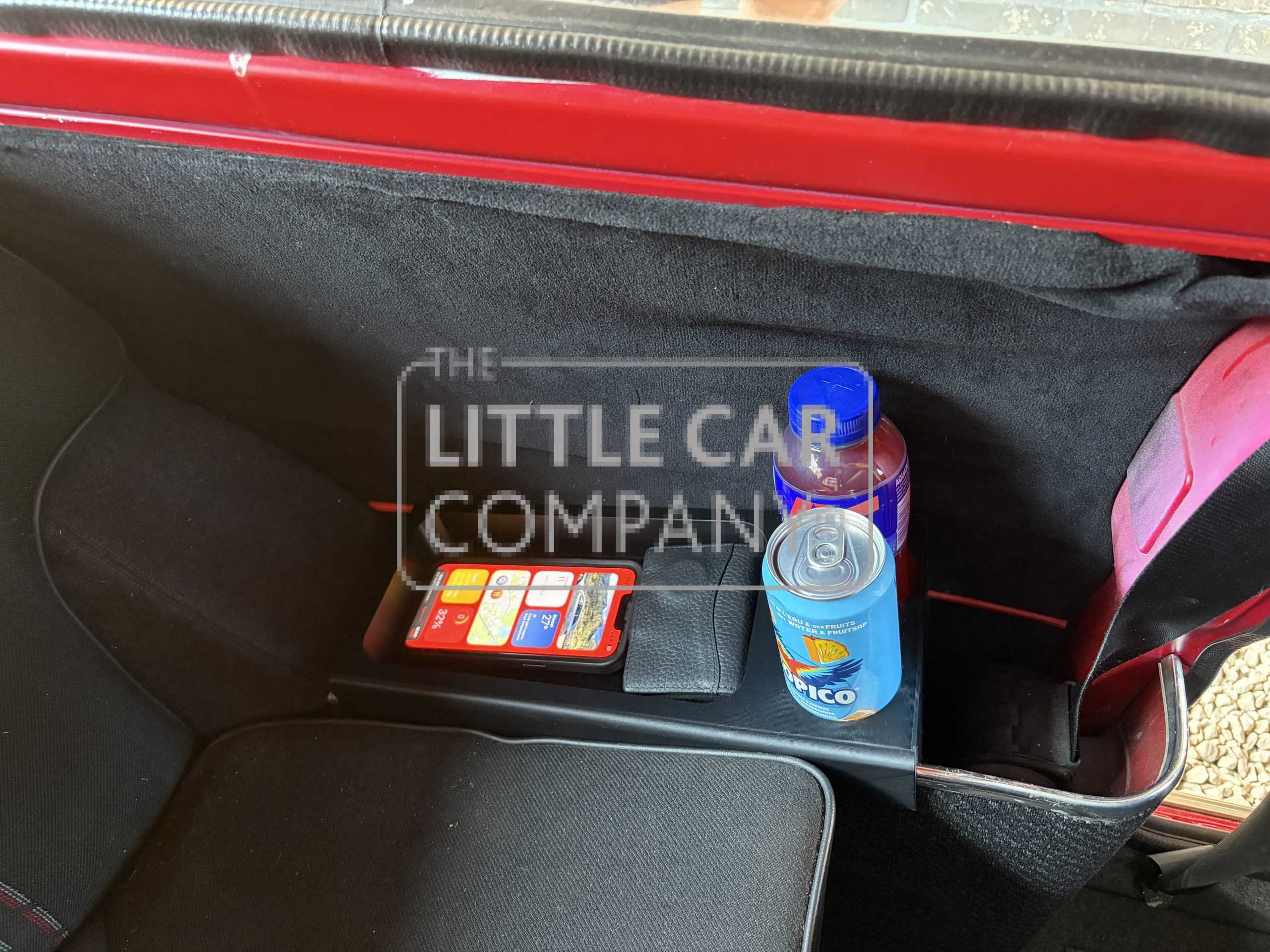 Classic Mini Saloon Rear Seat Organizer – Dual Cup Holder, Phone Holder & Storage rechts