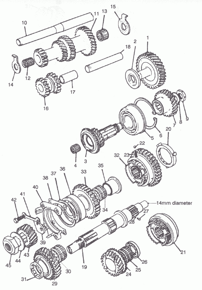 Classic Mini Cooper Idler Gear Shim 3,45-3,48 mm Rood A+ - Afbeelding 2